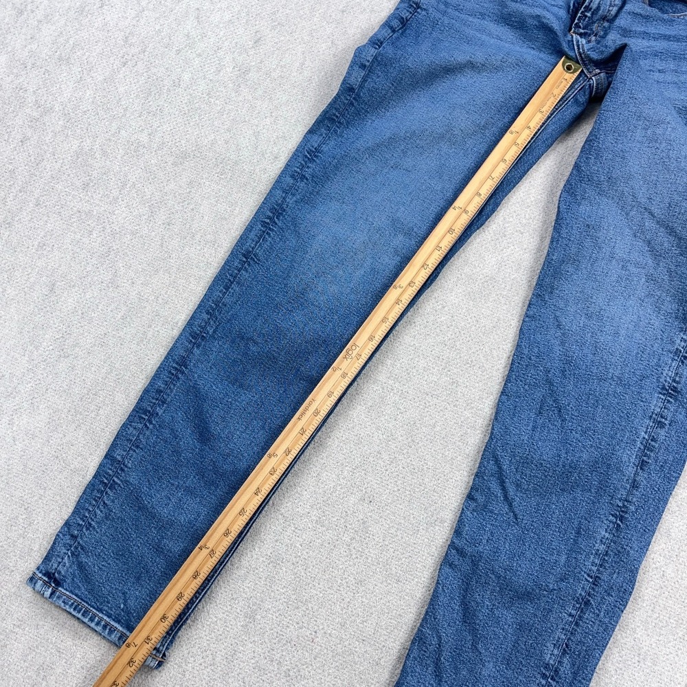 American Eagle Jeans Women 2 Long 90s Straight Leg Med Wash Stretch Denim - Picture 7 of 12